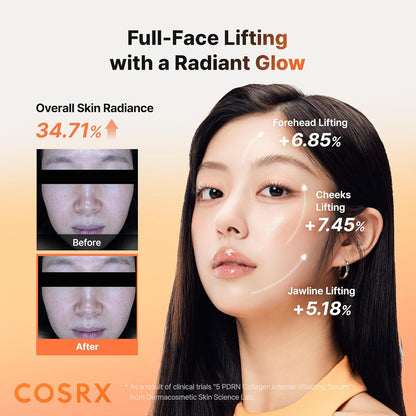 COSRX 5 PDRN Collagen Intense Vitalizing Serum for Face with 5 PDRN & Low Molecular Collagen, Glow serum for Skin Firming, Boosting and Viatalizing, 100ml, Korean Skincare
