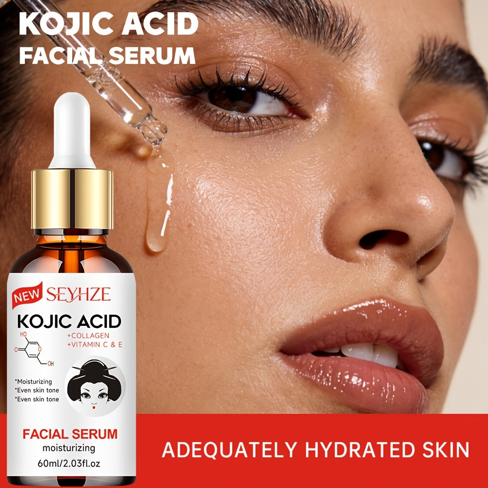 2-Pack & 1-Pack Kojic Acid Serum with Vitamin E - Hydrating & Moisturizing Facial, Low-Allergy Formula, for Hyperpigmentation, Suitable for All Light Beige Types ( Dry, Oily) - 40ml Bottles