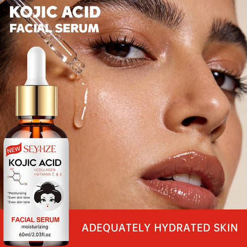 2-Pack & 1-Pack Kojic Acid Serum with Vitamin E - Hydrating & Moisturizing Facial, Low-Allergy Formula, for Hyperpigmentation, Suitable for All Light Beige Types ( Dry, Oily) - 40ml Bottles